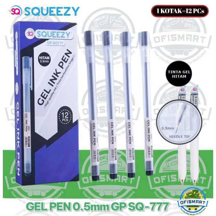 ปากกาเจล Squeezy 0.5mm GP - SQ777 |@1Ktk=12 ปากกา