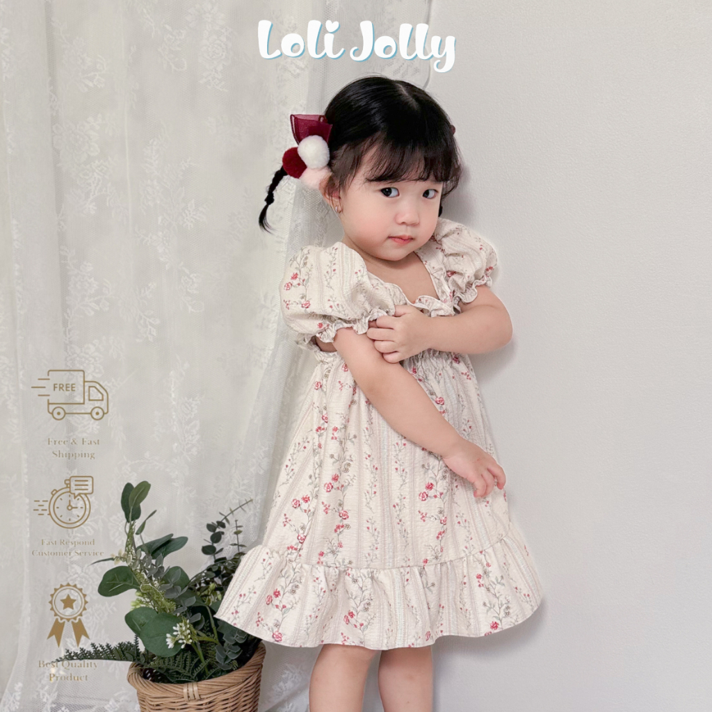 Wildberry Cream Jiyeon Baby Dress Floral Dress 0 - 3 ปี