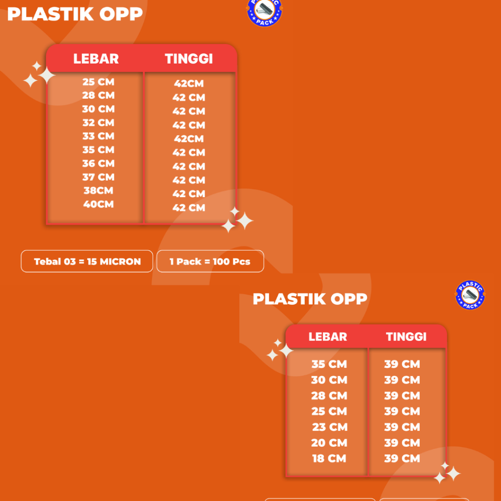 พลาสติก OPP || 35x39 || 30x39 || 28x39 || 25x39 || 23x39 || 20x39 || 18x39 || 40x42 II 38x42 II 37x4