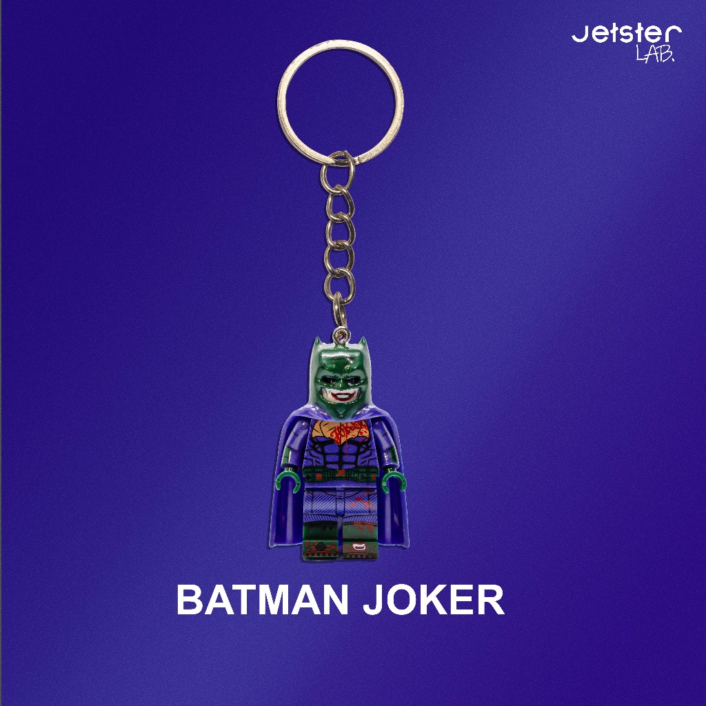 GANTUNGAN Jetster Lab พวงกุญแจ Batman Joker DC พวงกุญแจรูป