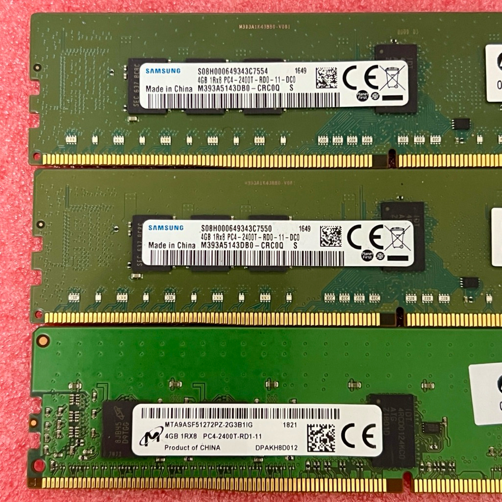 หน่วยความจํา RAM Server 4GB DDR4 RDIMM PC4 2133 และ 2400 1Rx8