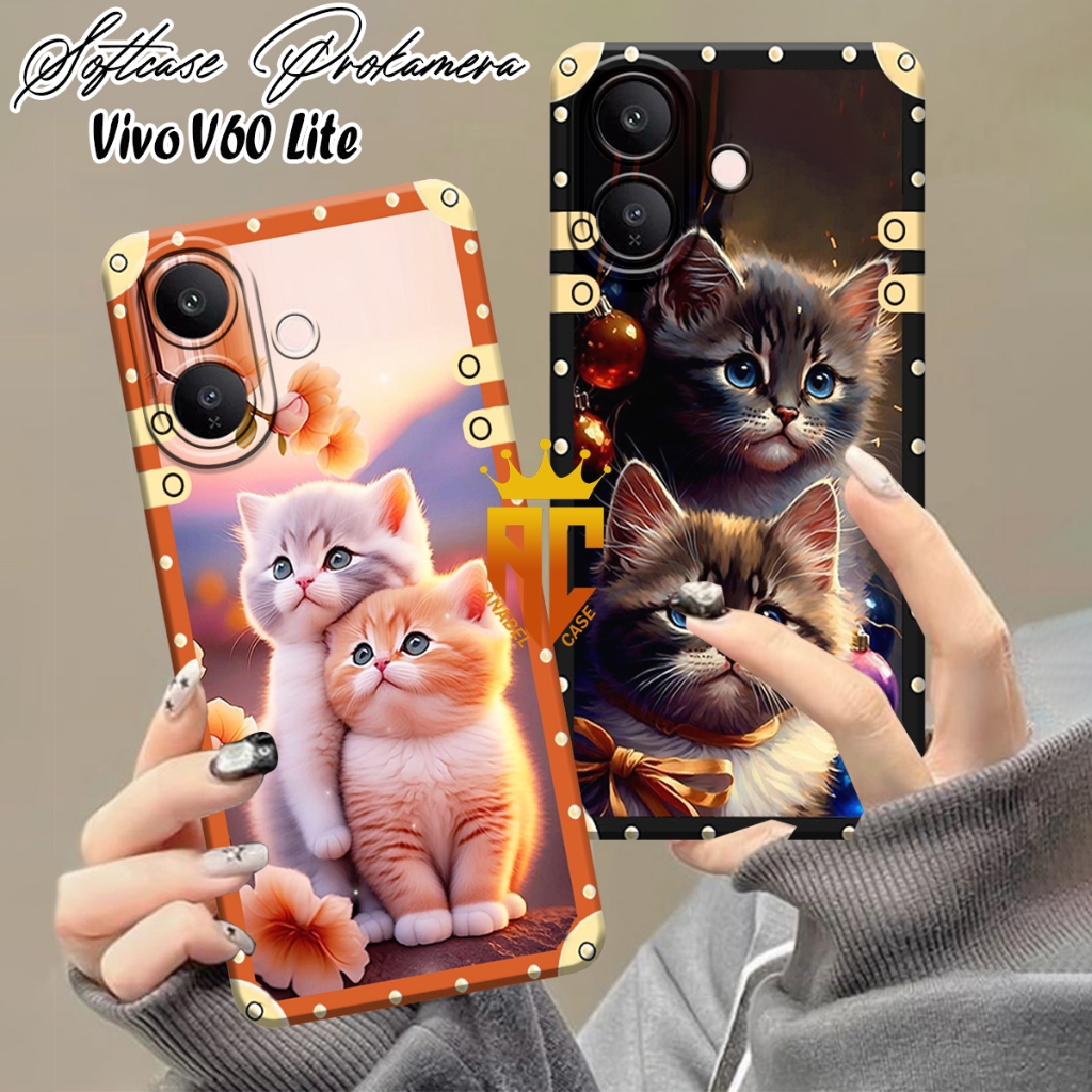 เคสสําหรับ VIVO V60 LITE - เคส VIVO V40 LITE - เคส VIVO V50 LITE Cat Motif Frame - เคส Vivo [VLITE29