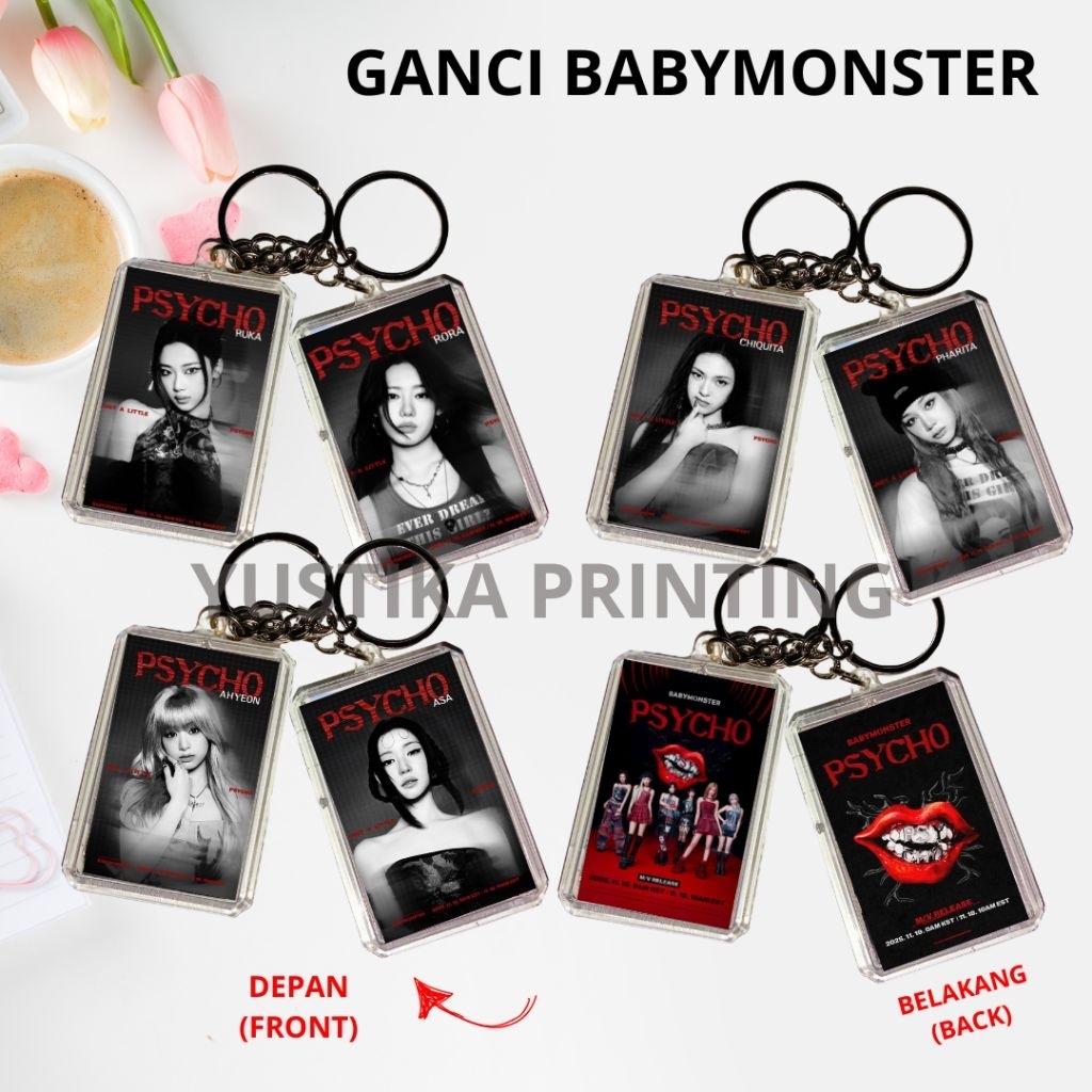 GANTUNGAN (GANCI) พวงกุญแจอะคริลิค BABYMONSTER PART 2 – ฟรีพีซีสุ่ม
