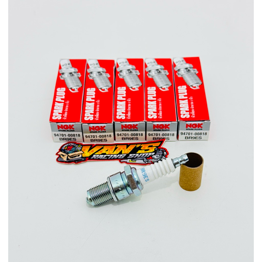 หัวเทียน NGK BR9ES รหัส R Ninja R RR S 125Z RX-Z SATRIA 2T RX Z RGR NSR ต้นฉบับประเทศไทย