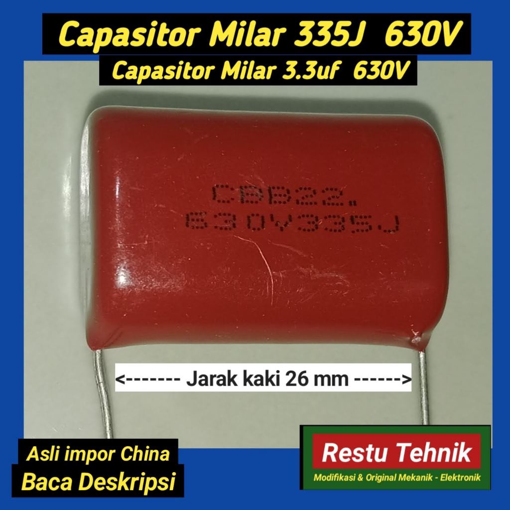 335J 630V Capasitot Milar ของแท้นําเข้าจากจีน