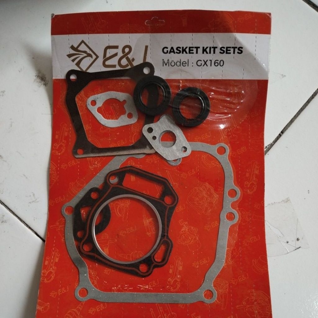 ชุดปะเก็น MESIN + ซีลน้ํามันเครื่องยนต์ดีเซล GX160 E&J ปะเก็นชุด GX160 พร้อมซีลน้ํามันเดิม