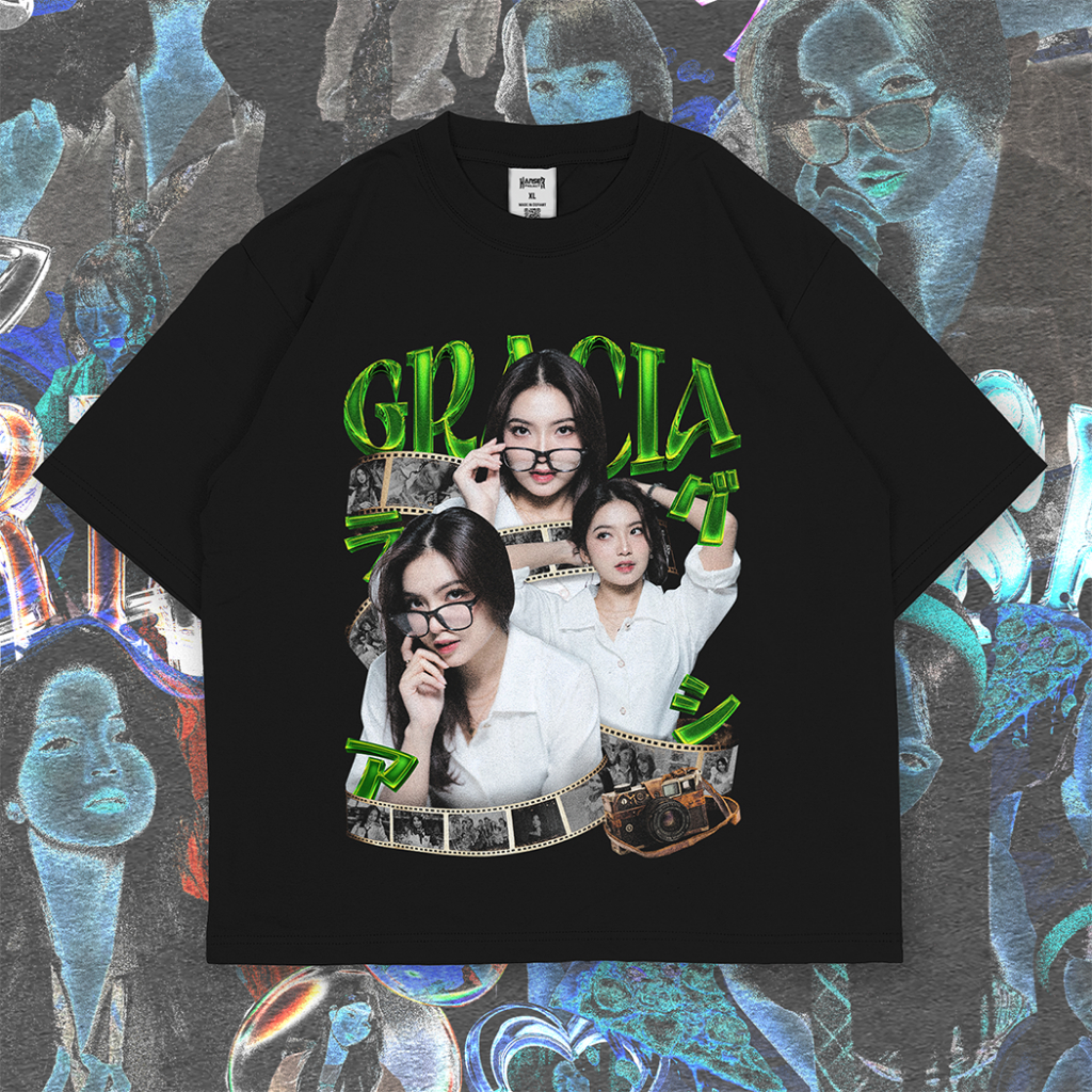 GRACIA JKT48 Heritage Member Series เสื้อยืด Boxy ขนาดใหญ่