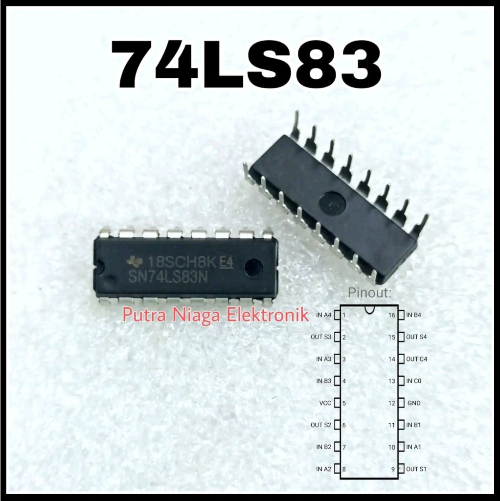 Ic 7LLS83 DIP 7483 TTLS83 SN74LS83N Dip 16p