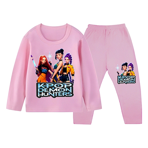 Demon Hunter KPOP ชุดนอนสําหรับเด็กผู้หญิงแขนยาว/ชุดนอนเด็กผู้หญิง 2067