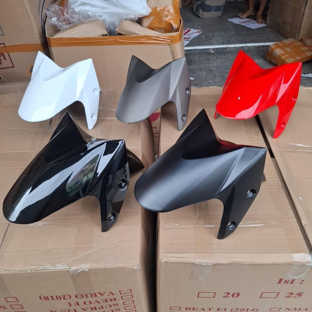 MERAH บังโคลนหน้า N max Nmax Old And New 2014-2024 สีดํา Red Chili White Grey matte