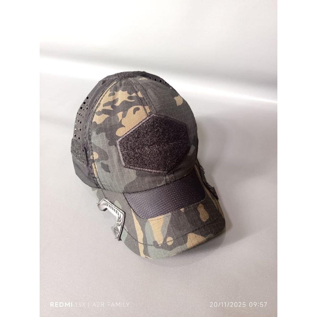 หมวกรวมสีดํายุทธวิธี Coak ลายพราง Multicam