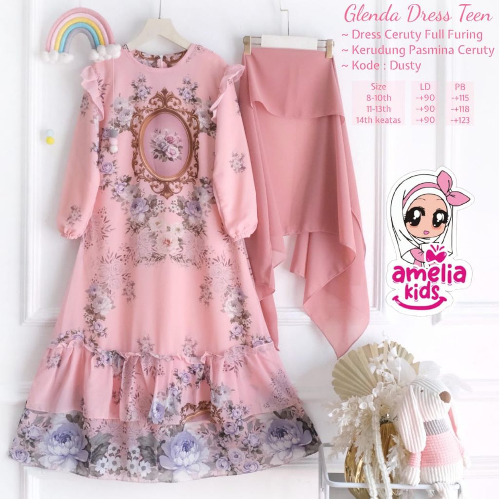 BIMY SHOP [ต้นฉบับ 100% AMELIA KIDS] GLENDA | SEILA VOL 2 | แอปเปิ้ล | DANCE Vol 3 4 | NELAM DRESS S