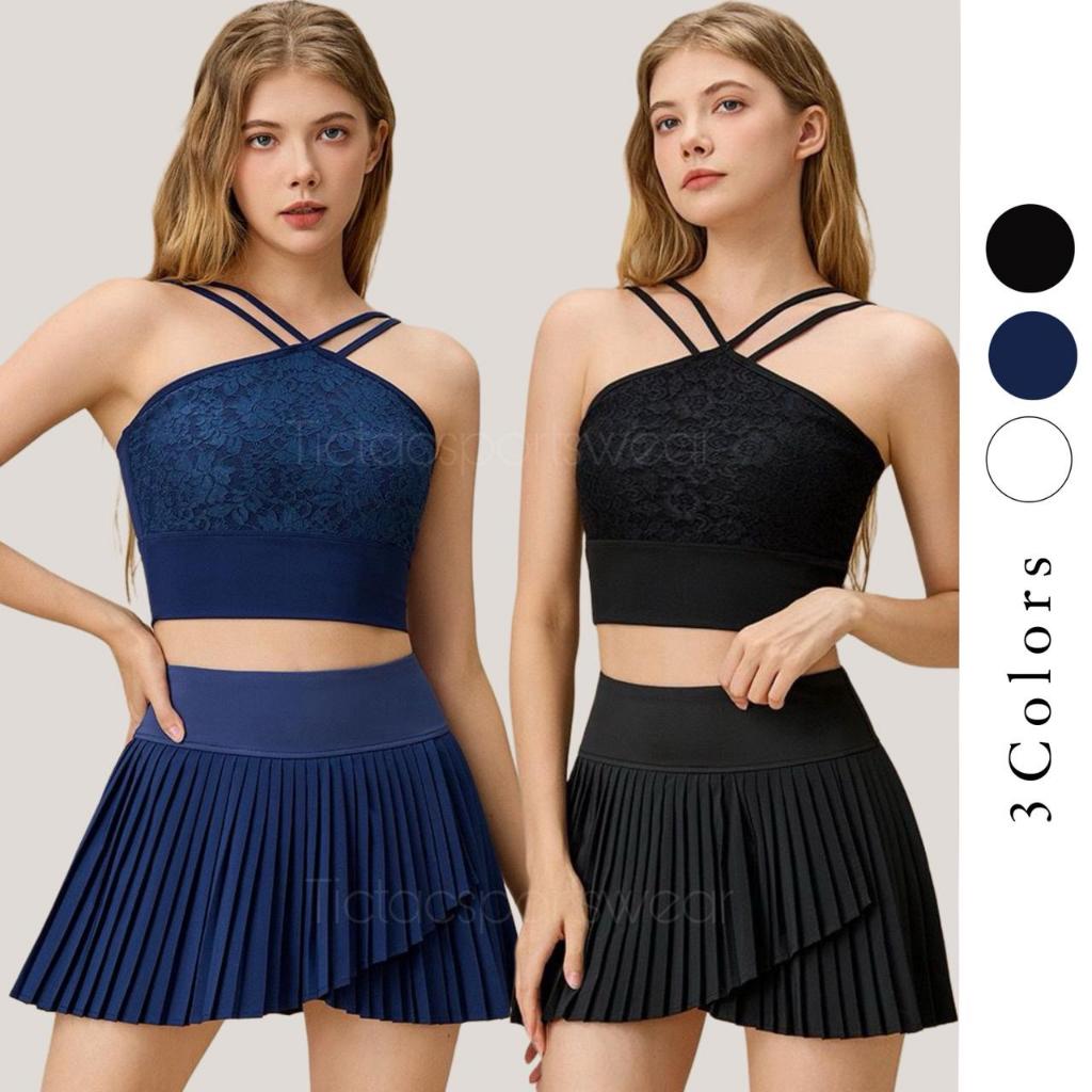 JANINE SERIES PADEL TENNIS SPORTS BRA + SPORTS SKORT สําหรับผู้หญิง (แยกจําหน่าย)