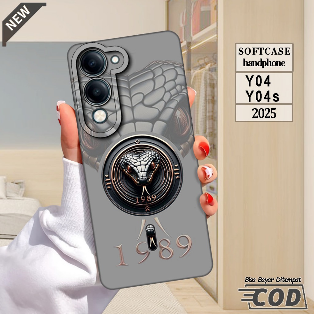 VIVO Y04S 4G 2025 ซิลิโคน - เคส VIVO Y04 _เคสใสสีดํา Softcase หนายืดหยุ่นวัสดุ