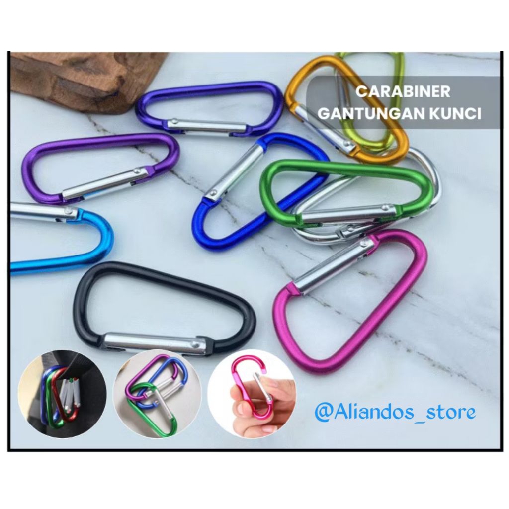 GANTUNGAN พวงกุญแจ Carbiner / พวงกุญแจปิดเปิดได้