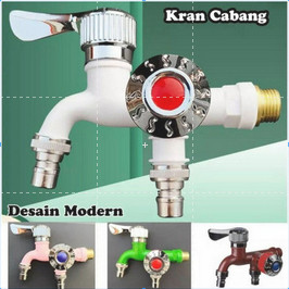 TERMURAH Kran Shower Cabang 2 / Kran Cabang Engkol / Kran Double Kamar Mandi PVC 1/2 INC /KRAN CLOSET/ KRAN KLOSET