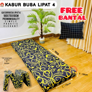 Mbah Blangkon - KASUR LIPAT 4  FREE BANTAL TEBAL 10cm UK.180x70x10cm | Kasur Lantai | Kasur Single | Kasur Anak kos | Kasur Lipat Praktis Simple | Kasur Busa | Mattras | Kasur Anak Pondok