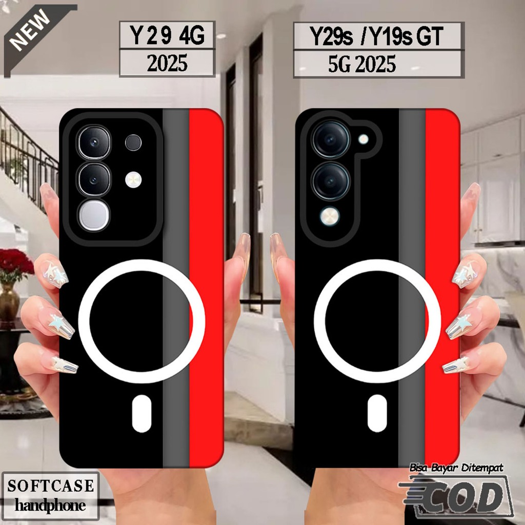 VIVO Y29 4G Silicone - เคส VIVO Y29S - เคส VIVO Y19S GT _เคส softcase สีดําใสยืดหยุ่นสุดเท่