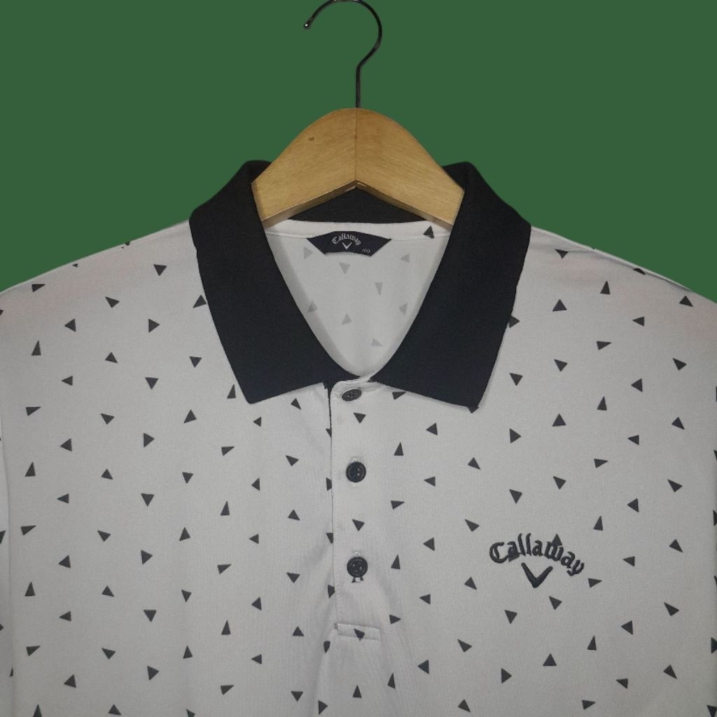 CALLAWAY GOLF AOP เสื้อยืดกีฬาคอปกผู้ชาย เสื้อกีฬาผู้ชาย