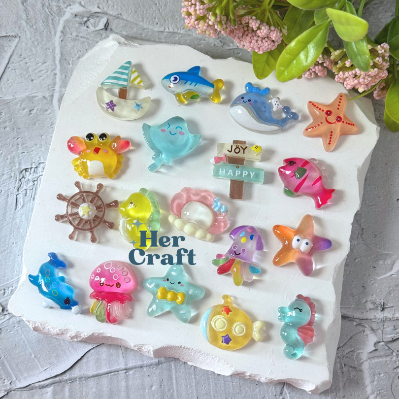 Hercraft - sea biota เรซิ่น 02 - เนื้อหา 18 ชิ้น / 36 ชิ้น