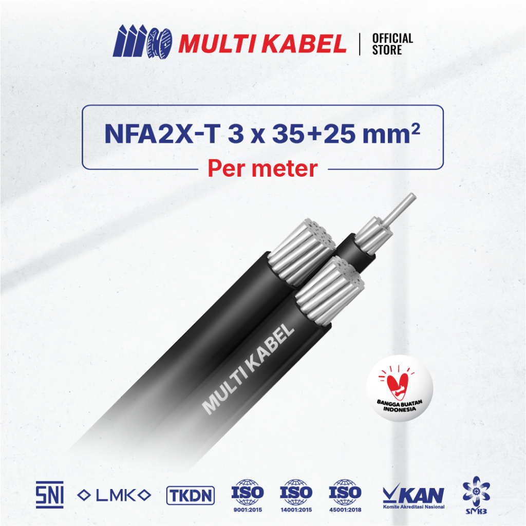 MULTI CABLE-NZA2X-T สาย 3x35+25mm2 - XLPE SPLN สายอลูมิเนียม - สีดํา - ต่อเมตร