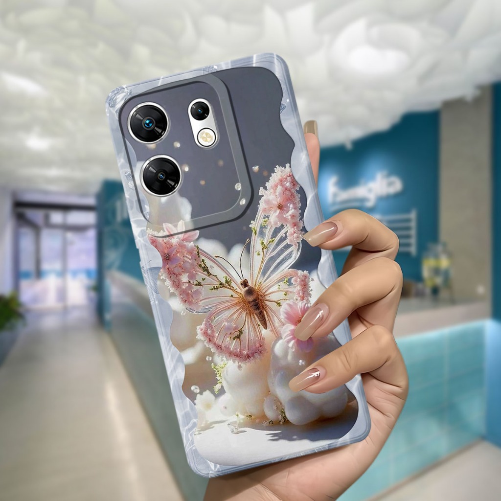 เคส Infinix Zero 30 4G - เคสแฟชั่น Infinix Zero 30 5G Softcase Macaron ปกป้องกล้อง Kesing Hp Casing 