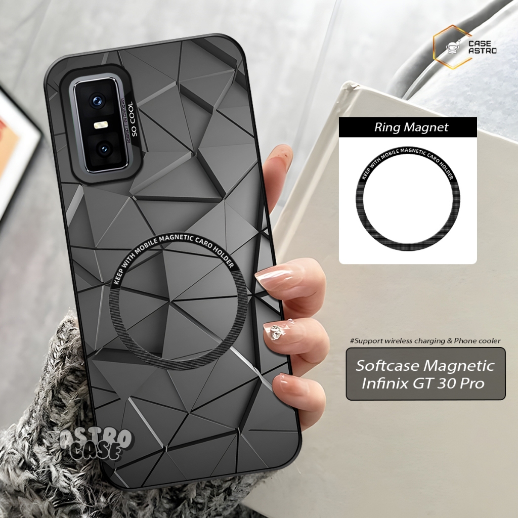 Infinix GT 30 Pro Magnet Case พร้อม HP ทุกประเภท (Chat Admin) Magsafe Support Case / Phone Cooler Ma