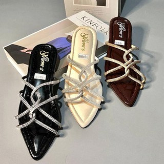 Sandal Wanita Anti slip Simple Empuk Elegant - Sendal Flat Teplek Wanita Kekinian - 18