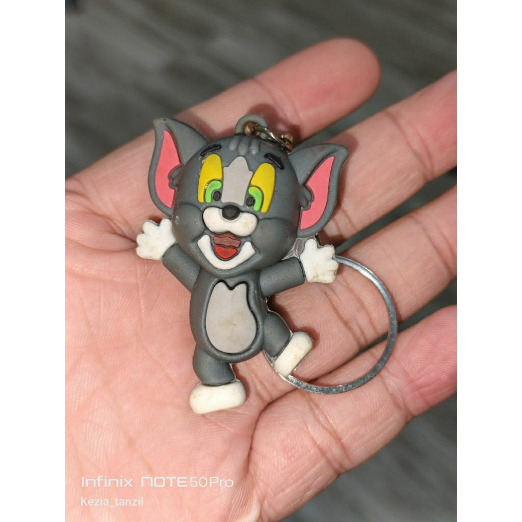 พวงกุญแจ GUNDAN KEYRING พวงกุญแจแหวน TOM JERRY TOMJERRY JERRY CAT KEYCHAIN GREY GREY ANIMATION