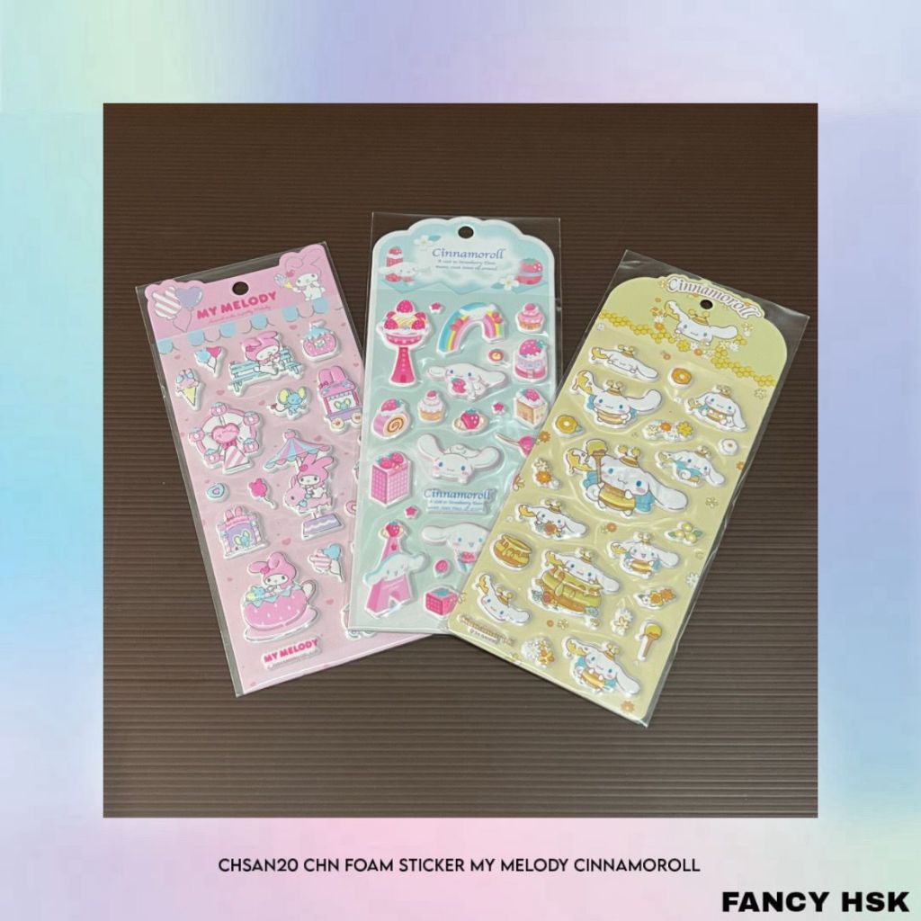 CHN FOAM STICKER MY MELODY CINNAMOROLL CHSAN20