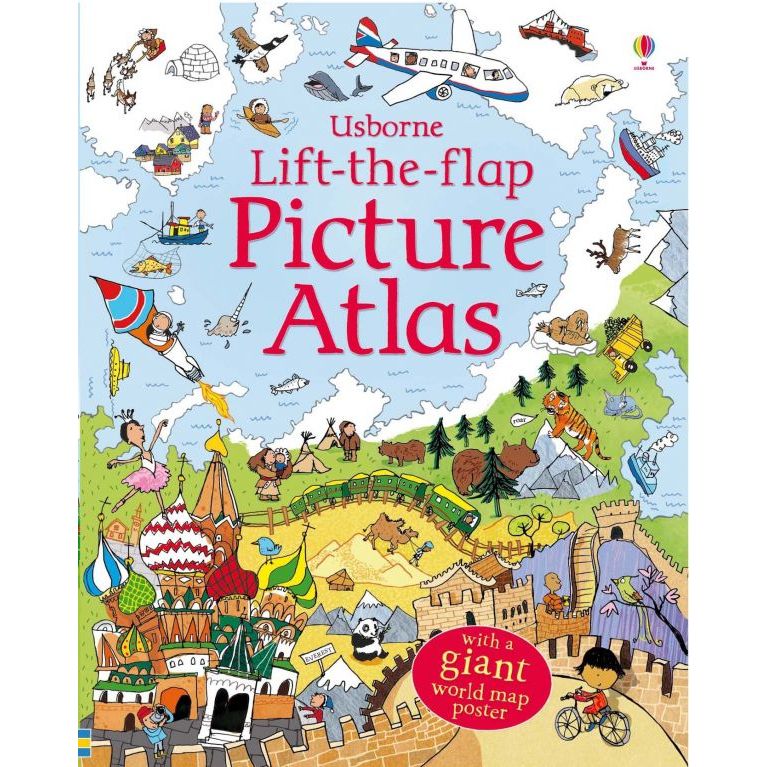 [Edu] Lift The Flap Picture Atlas หนังสือเพื่อการศึกษาสําหรับเด็กเกี่ยวกับแผนที่โลก Atlas