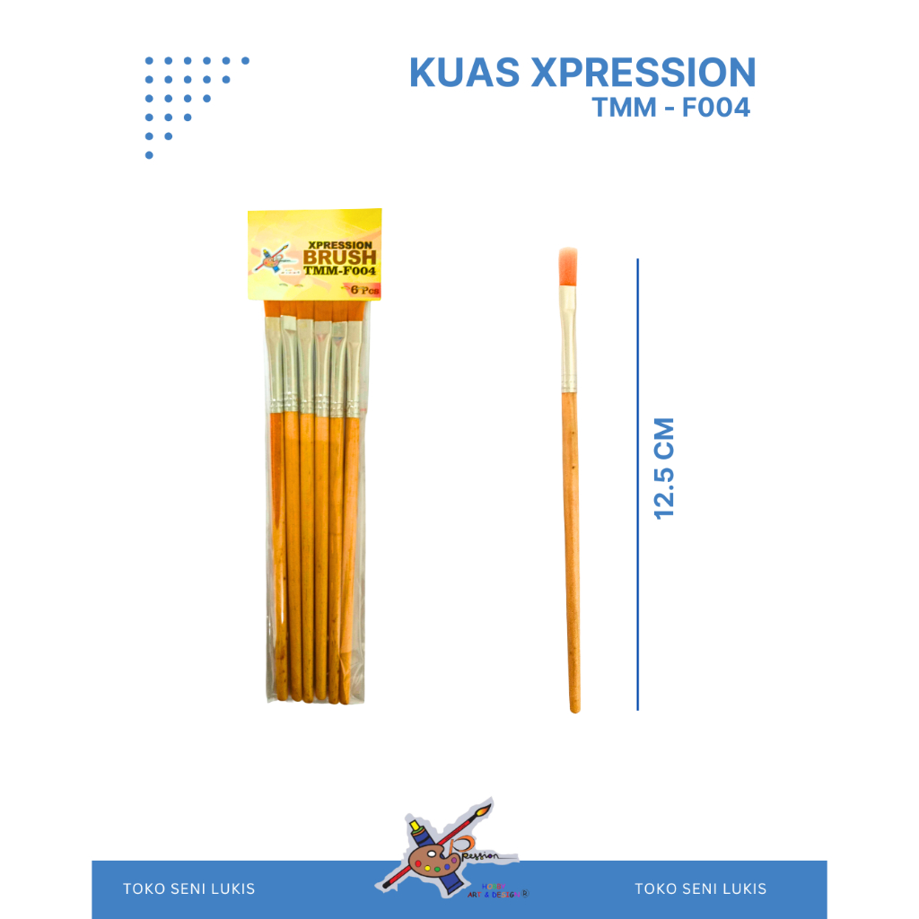 XPRESSION TMM PAINTING BRUSH - F004 ชุด 6 ชิ้น