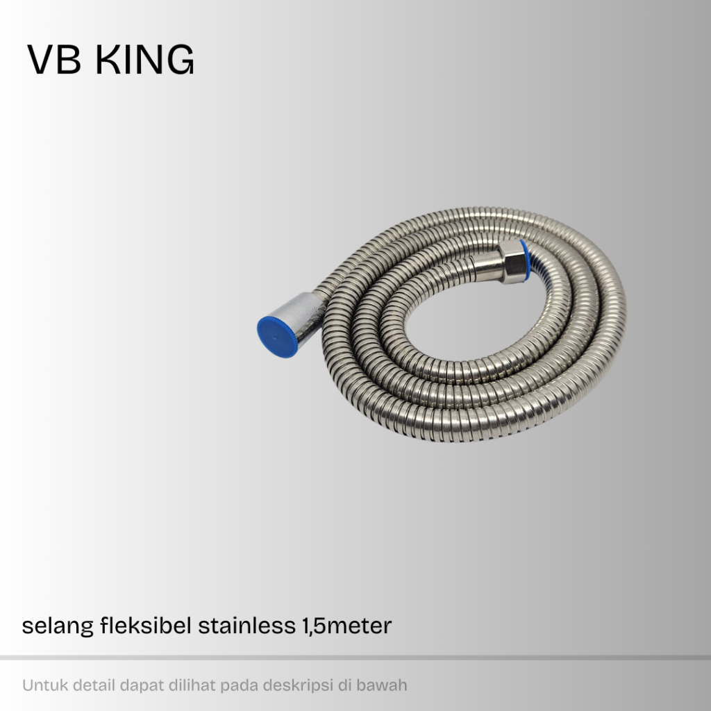 VBK Stainless Flex Hose 1.5m – ขั้วต่อน้ําทนทาน เข้ากันได้กับ TOTO & Universal ฟิตติ้ง // สายยาง / อ