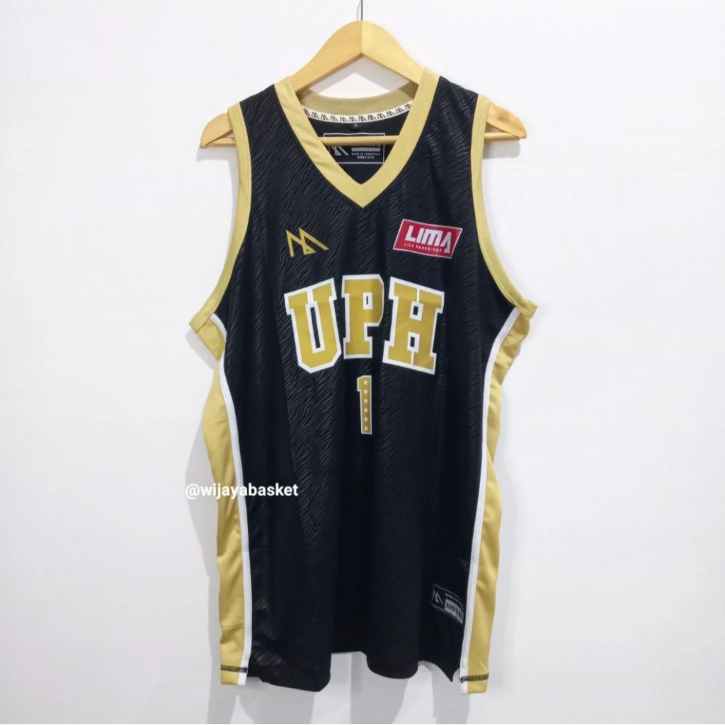 เสื้อแข่งฟุตบอลบาสเก็ตบอล FIVE UPH ดั้งเดิม UNIVERSITY OF HOPE RANDOM NUMBER - สีดํา