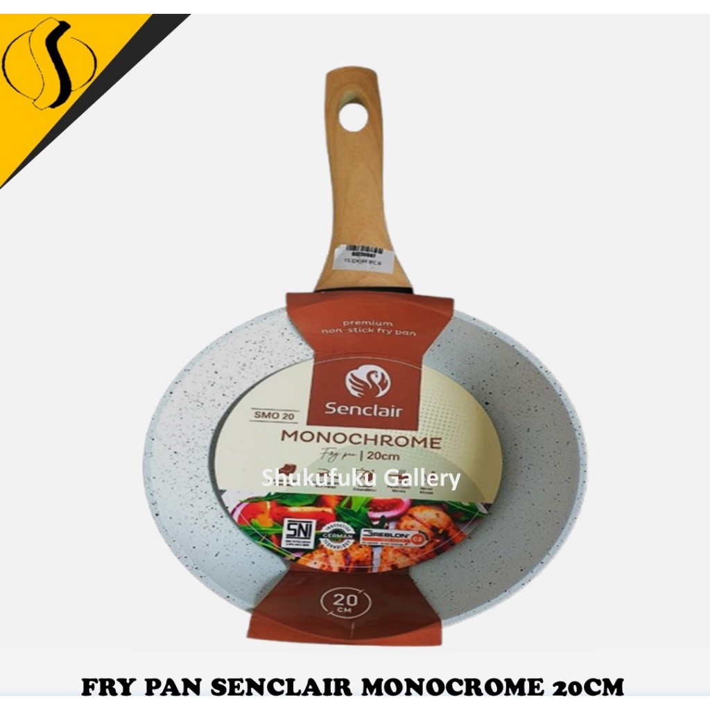 MONOCHROME SENCLAIR FRY PAN 20CM/22CM/WOK PAN SENCLAIR MONOCHROME 26 ซม./28 ซม.