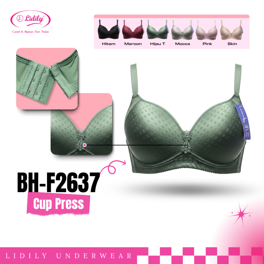 Lifily - Womens Bra Cup Press Lidily BH F2637 Seamless สวมใส่สบายตลอดวัน | เสื้อชั้นในรองรับน้ําหนัก