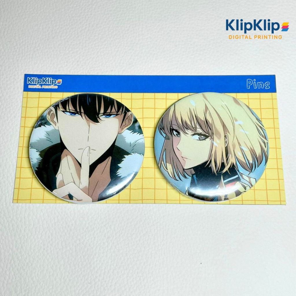 ชุดเข็มกลัด Solo Leveling 5.8 ซม. ชุดเข็มกลัด Manhwa อะนิเมะเคลือบเงา 2 ชิ้น - KK - F3D
