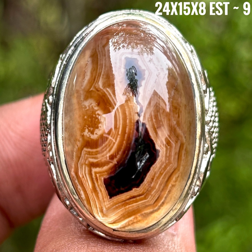 สีดําธรรมชาติ SOLOMON AGATE STONE