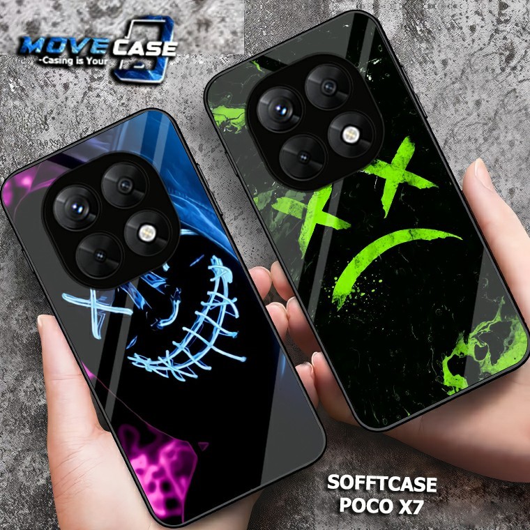 HP MV629 Softcase Glass Glitter Glass POCO X7 - เคสโทรศัพท์ POCO X7 - เคส POCO X7 - ซิลิโคน POCO X7 