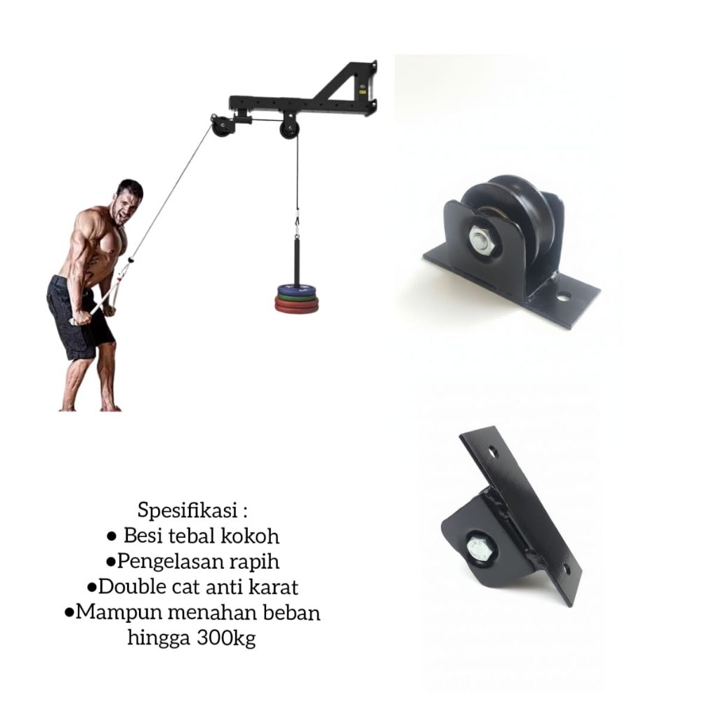 Single Pulley Fitness Gym Pully Down Home Fitness เสริมทําจากเหล็กคุณภาพ