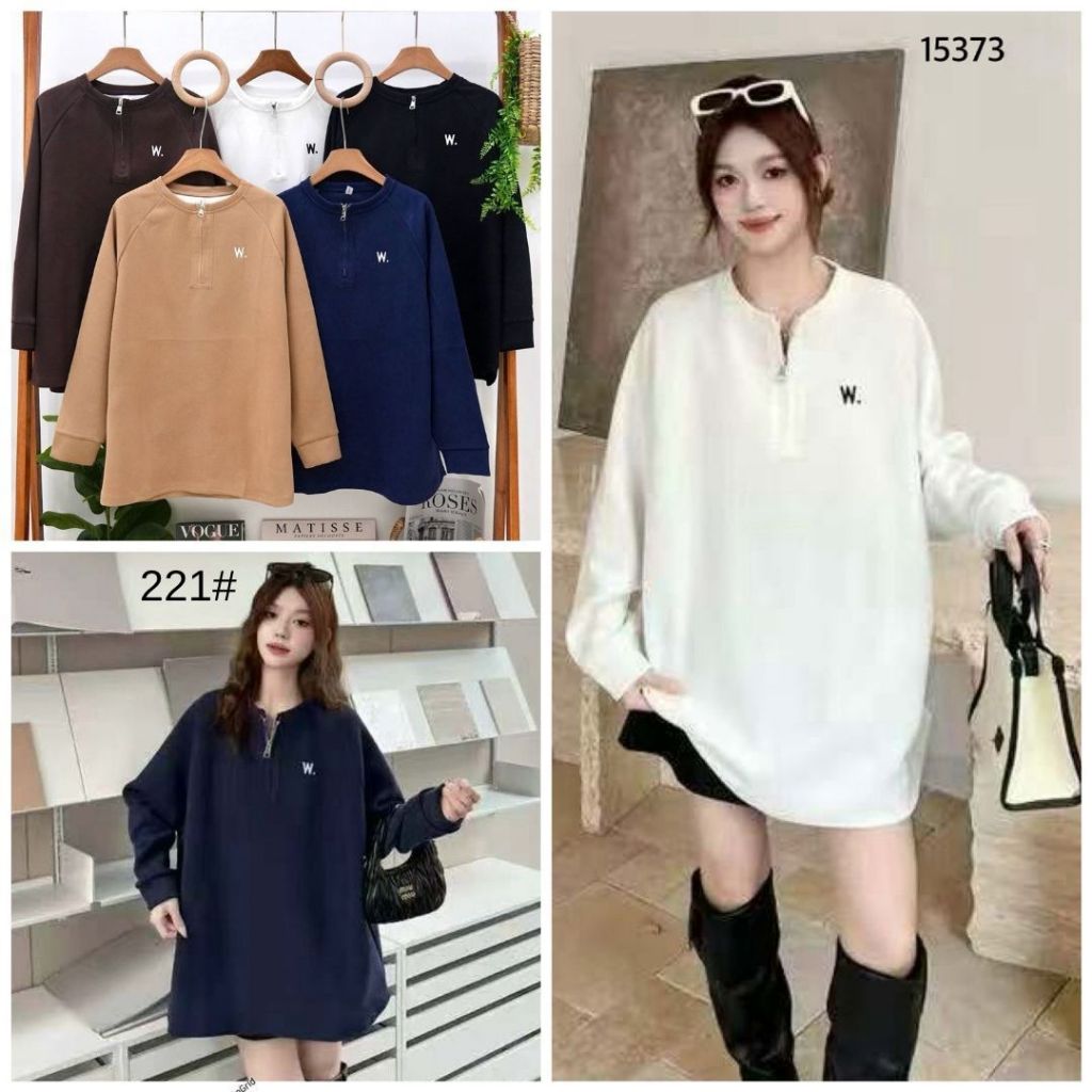 WOMENS ZIPPER TOP 15373 221 LATEST PREMIUM T-SHIRT, FASHIONABLE