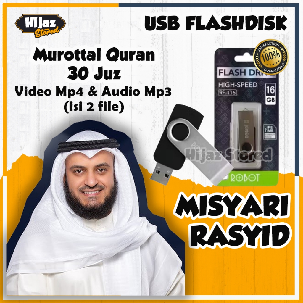 USB Flashdisk VIdeo & Audio Murotal Quran Mutantal Alquran 30 Juz Complete