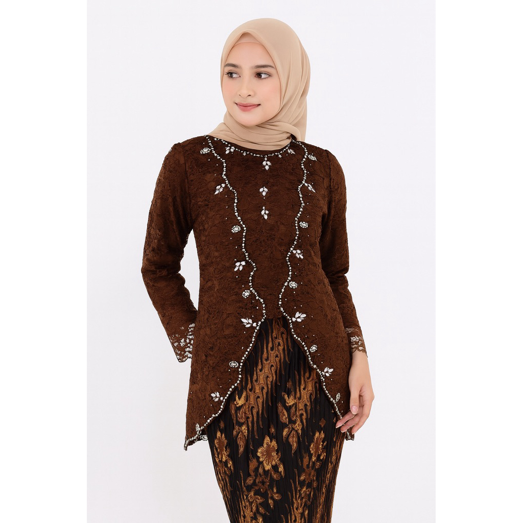 NM-NEW KUTU KEBAYA BRUKAT ZIQ ZAQ LUXURY SAN ELECTRING SONGKET SET//PARTY KEBAYA///CURRENT GRADUATIO