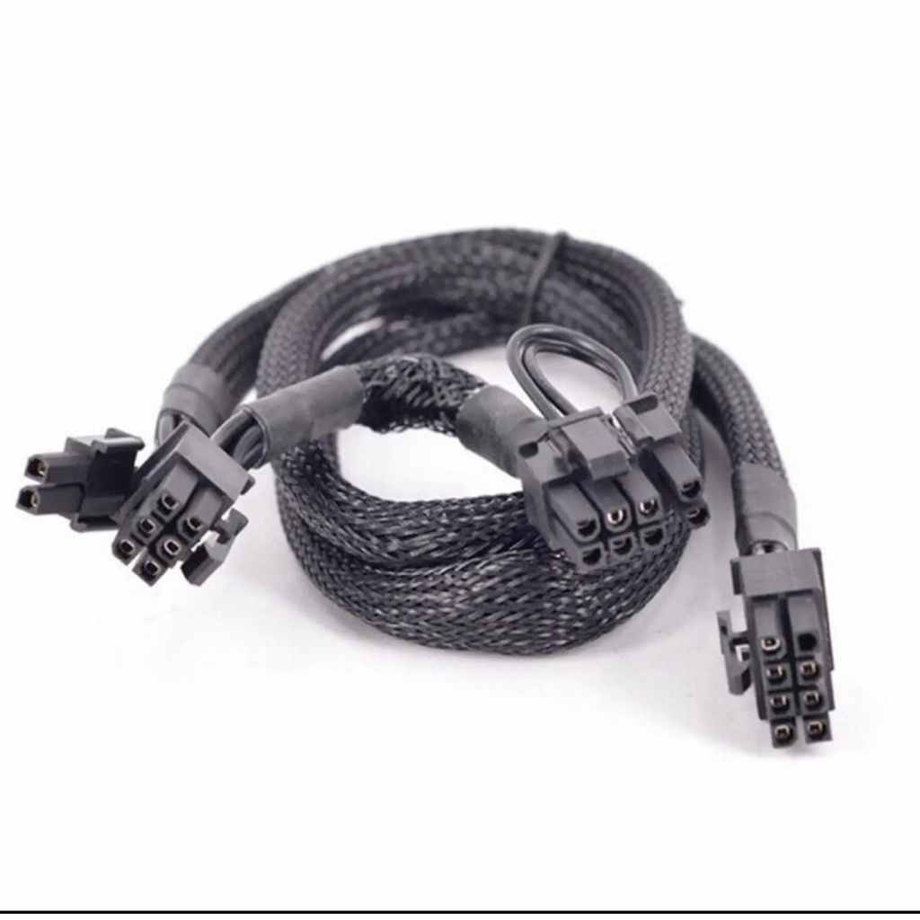 PCIE GPU 8 พิน (6+2) 2x Corsair RM1000x HX1000 สายงู Riser