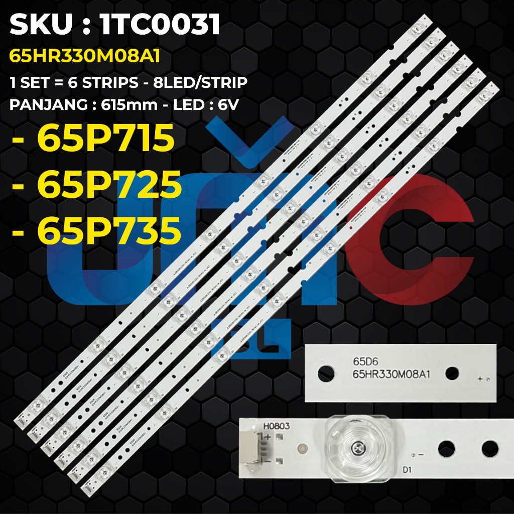 TCL ไฟแบ็คไลท์ทีวี 65 นิ้ว 65P715 65P725 65P735 65HR330M08A1