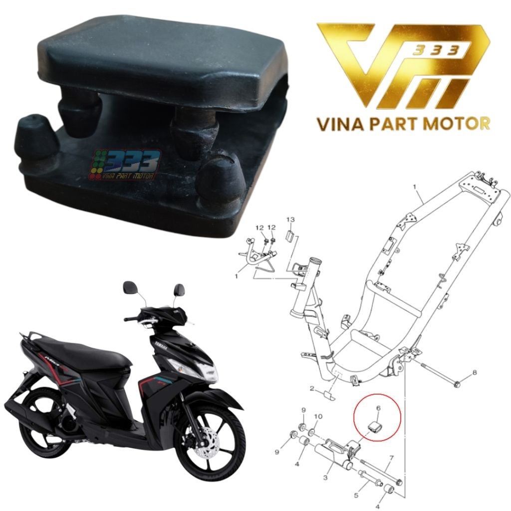 Stopper ขาตั้งหลัก ขาตั้งกลางยาง 2 yamaha mio m3 s foul gt xride fazzio 125 2PH-F7114-00