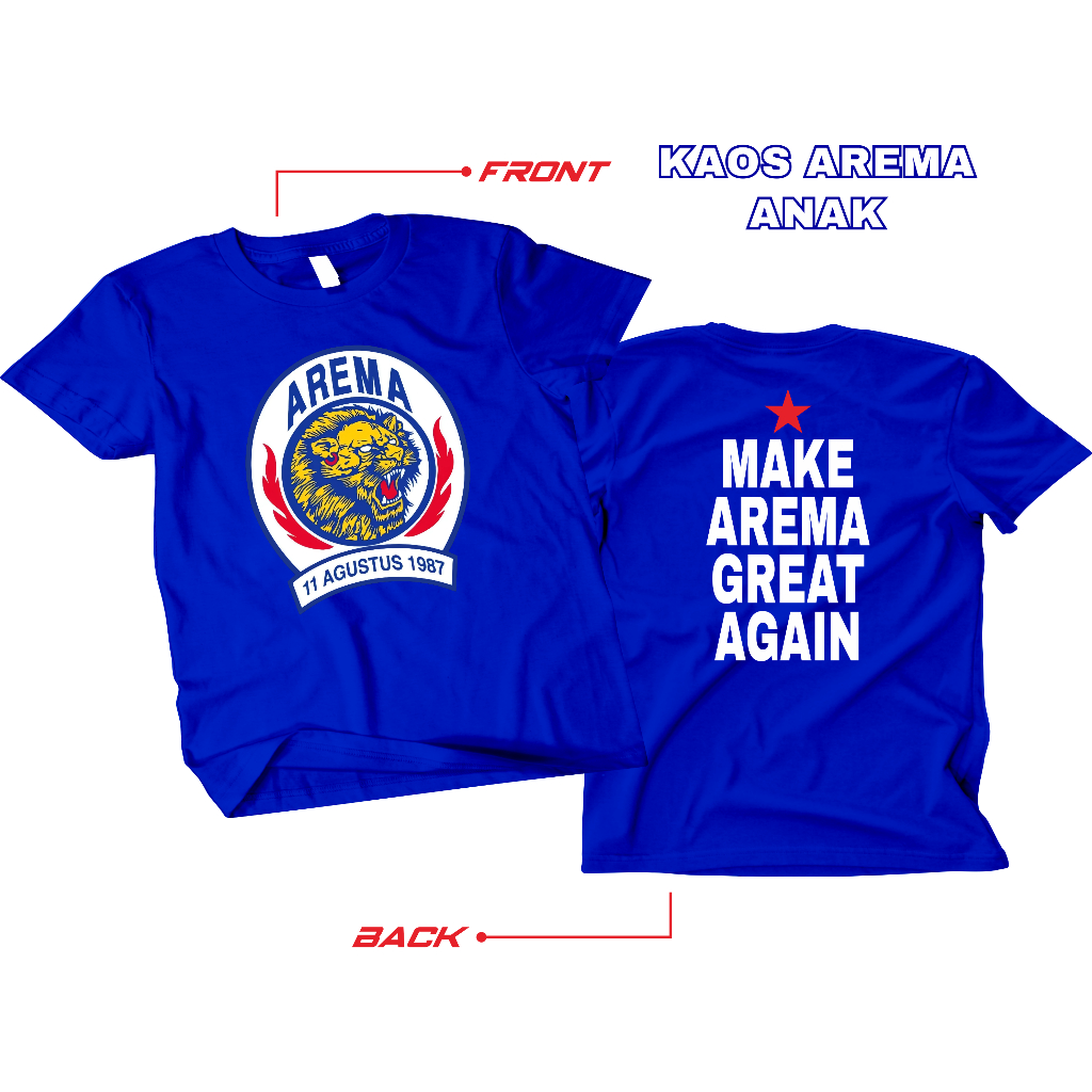 เสื้อยืดเด็ก Arema Arena ที่ยอดเยี่ยมอีกครั้ง เสื้อยืดพยุงเด็กรุ่นล่าสุด