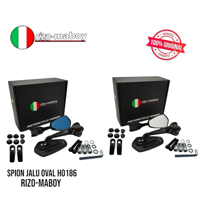 Rizo-maboy Racing - Octa Rizo-maboy Black Series Mirror กระจกสีฟ้าและกระจกสีขาว Universal สําหรับรถจ