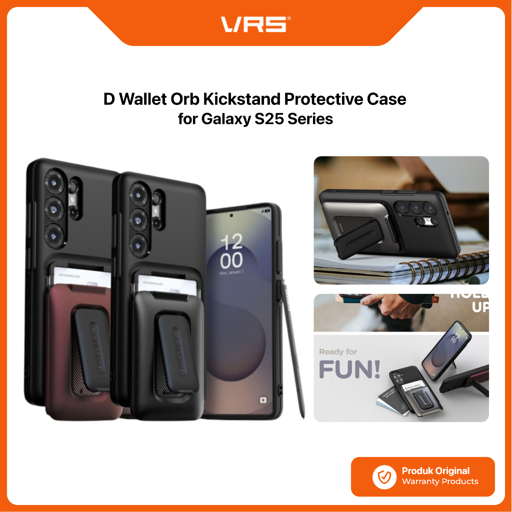 VRS Case Samsung Galaxy S25 Ultra Plus VRS DESIGN D Wallet Orb Kickstand Camera Cover Protection Wal