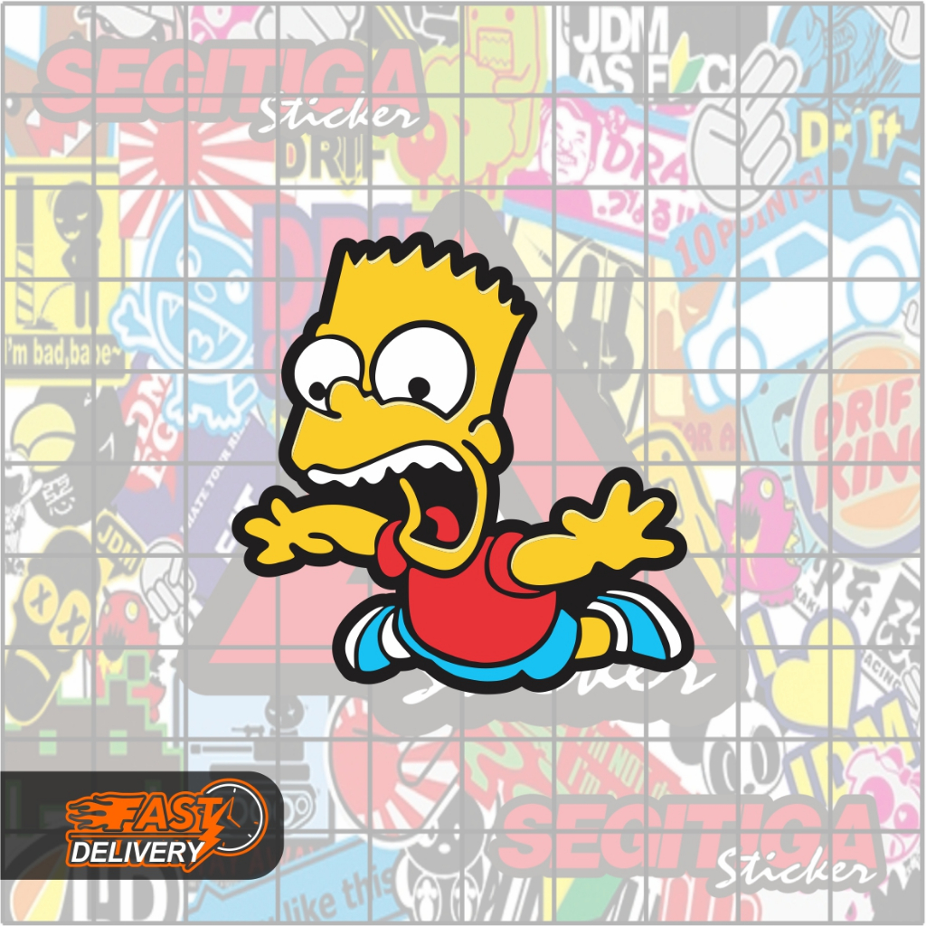 สติ๊กเกอร์ Simpson Fall Bart ขนาด 5 x 5 ซม